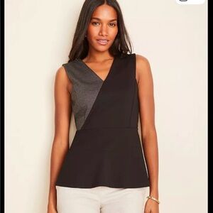 Ann Taylor black and grey top, NWOT, size small